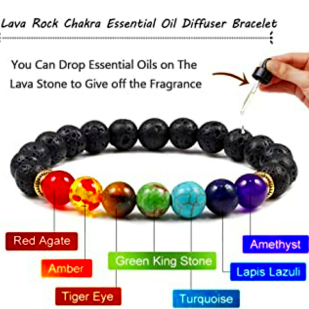 ⭐Unisex calming chakra essential oil bracelet for all